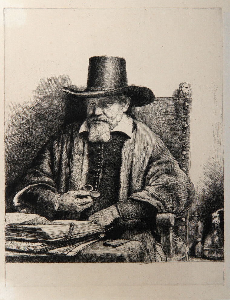 Rembrandt van Rijn "Portrait du Docteur Petrus Van Tol, B284" Heliogravure
