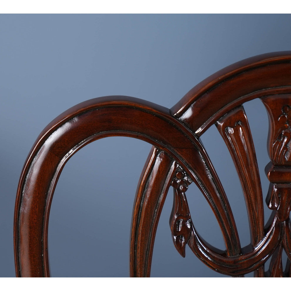 Carved Shield Back Arm Chair