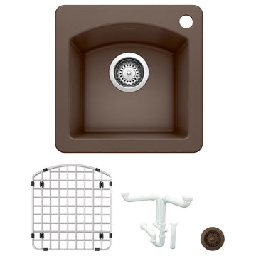 Blanco KA-440205 Diamond 15" Dual Mount Single Basin Granite - Cafe Brown