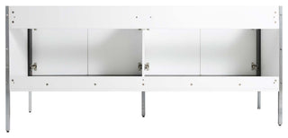 Oakville Bath Vanity, Ceramic Sink, White Matte, 72 Inch, Chrome Hardware