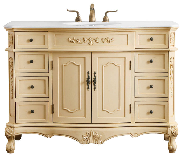 48" Single Bathroom Vanity, Vintage Mint