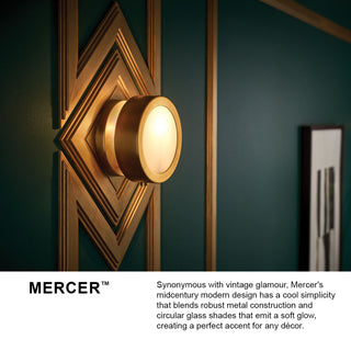 Hinkley 6.75" Mercer Round Light Wall Sconce, Black