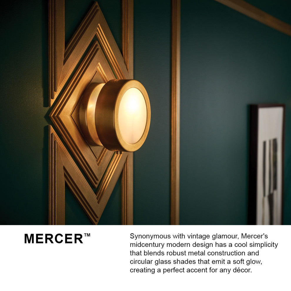 Hinkley 6.75" Mercer Round Light Wall Sconce, Black