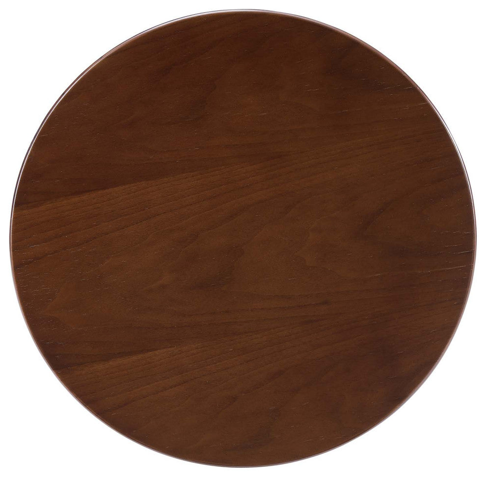 Sofa Side Table, Round, Black Dark Walnut, Metal, Modern, Lounge Hospitality