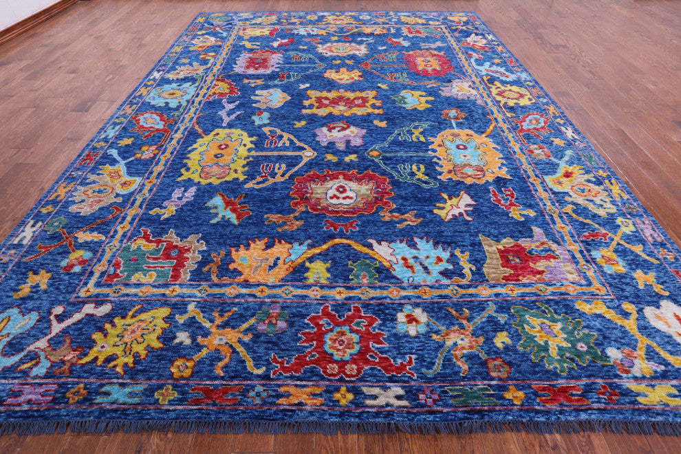 Handmade Turkish Oushak Wool Rug 10' 1" X 13' 11" - Q14791