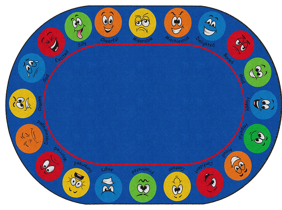 Flagship Carpets  VA1025-33FS 6' X 8'4" Oval My Many Feelings Educational Rug