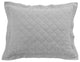 Linen Cotton Diamond Quilted Pillow Sham, 1 Piece, Gray, Standard