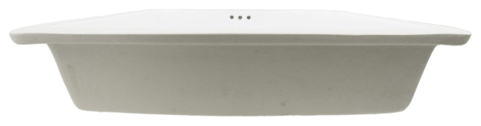 NP-U193911 ShallowRectangular Undermount Porcelain Sink w/ OverflowDrain Options, Oil Rubbed Bronze