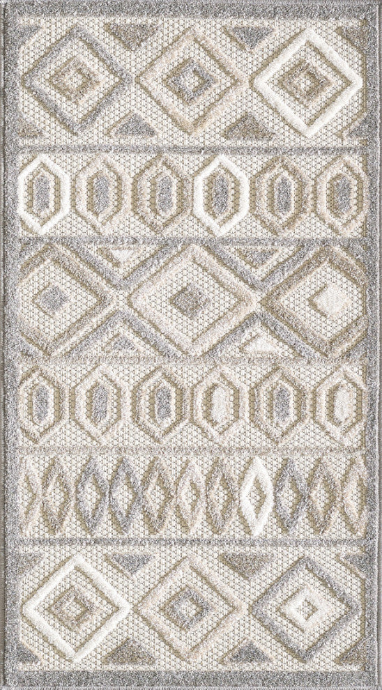 KAS Calla 6925 Grey Aztec Area Rug, 7'10" x 9'10"