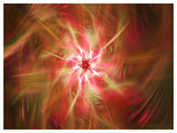 Rotating Brown Bright Fireworks, Floral Canvas Art Print, 40"x30"