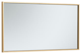 Home Living Metal Frame Rectangle Mirror 18", Brass