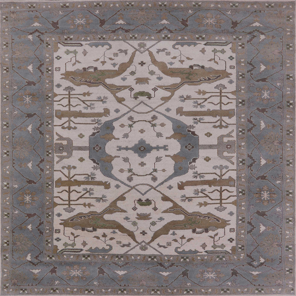Ahgly Company Indoor Square Mid-Century Modern Area Rugs, 6' Square