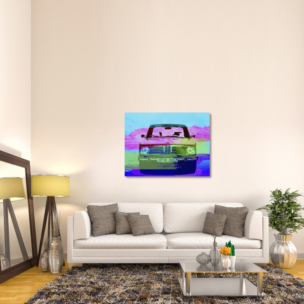 "BMW 2002 Front Watercolor 1" Fine Art Print