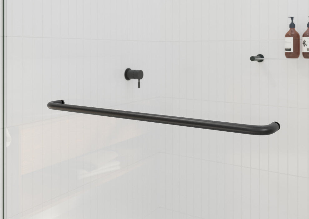 Polaris 60 in. x 78 in. Sliding Bypass Shower Doors, Matte Black