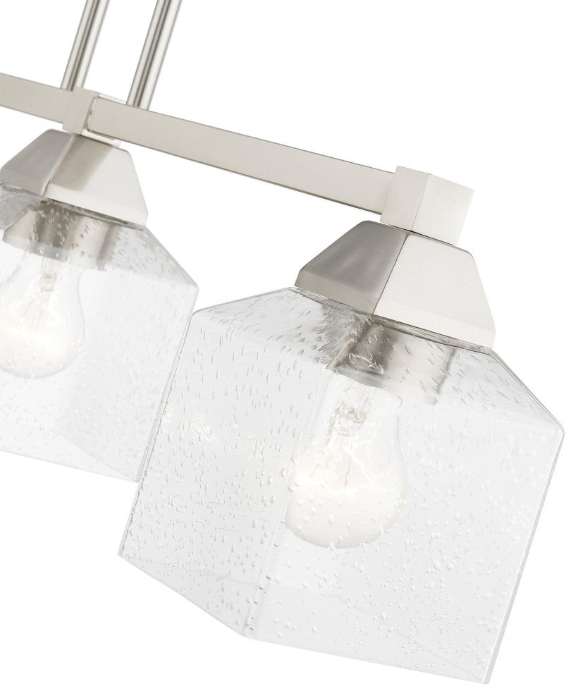 Aragon 3 Light Brushed Nickel Linear Chandelier