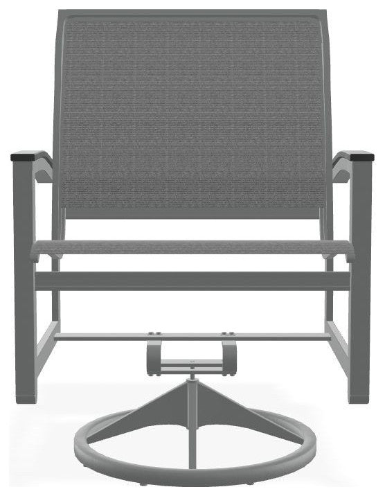 Bazza Sling Outdoor Swivel Rocker, Titanium/Graphite