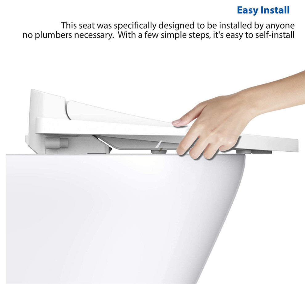 Bidet Toilet Seat with UV LED and Deodorizer, Elongated