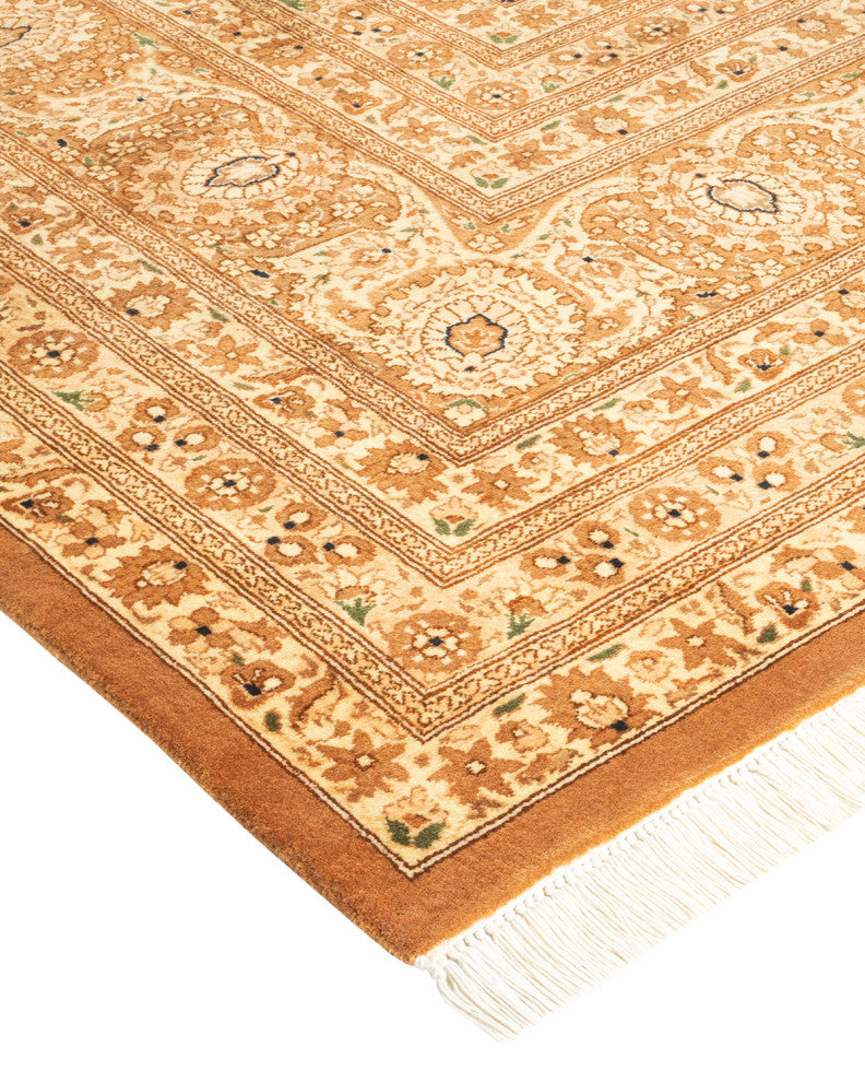 Pawar One-of-a-Kind Hand-Knotted Area Rug Yellow, 8'1"x10'4"