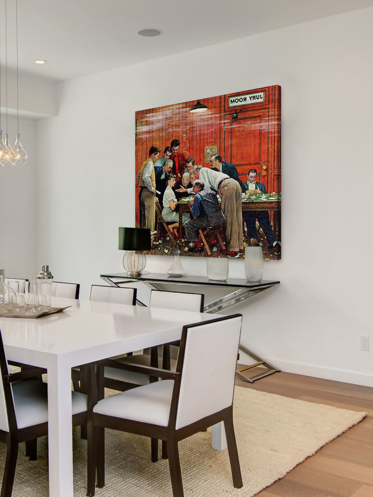 "Jury" Painting Print on Canvas by Norman Rockwell