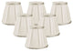 Decorative Trim Empire Chandelier Lampshade, White, Set of 6