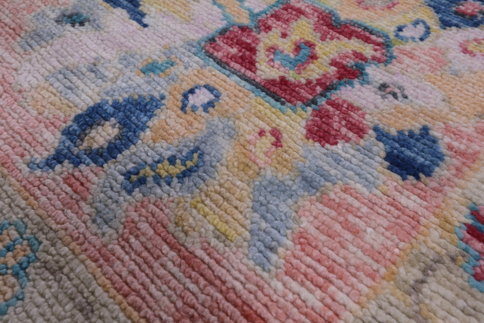 Hand Knotted Turkish Oushak Wool Rug 9' 3" X 11' 6" - Q14794