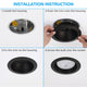 12-Pack 6 Inch Metal Recessed Can Light Trim, Step Baffle, Oil Rubbed Bronze