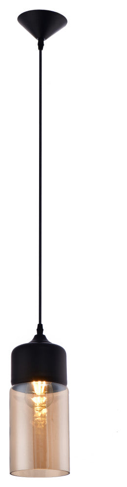Lazzur Besbre 1 Light 5" Matte Black Pendant