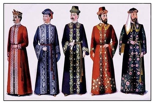 Odd Fellows: Men in Ornate Robes- Gallery Wrapped Canvas Art 28" x 42"