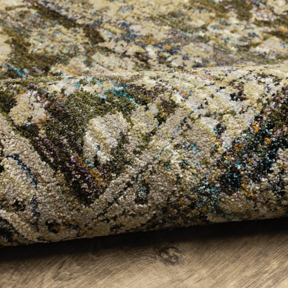 Oriental Weavers Andorra Green/ Brown Oriental Indoor Area Rug 10'X13'2"