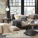 Madison Park Edina Faux Fur, Black, Throw Pillow