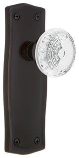Prairie Plate Privacy Crystal Meadows Knob, Timeless Bronze, 2.75"