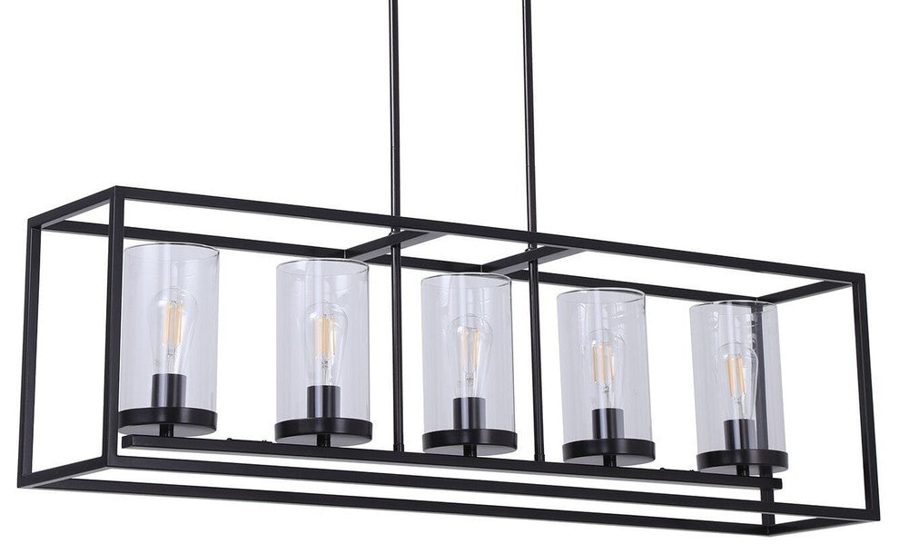 Linea di Liara Verona Box Frame Chandelier, Dark Bronze