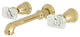Kingston Brass Two-Handle Wall Mount Bathroom Faucet, Polished Brass