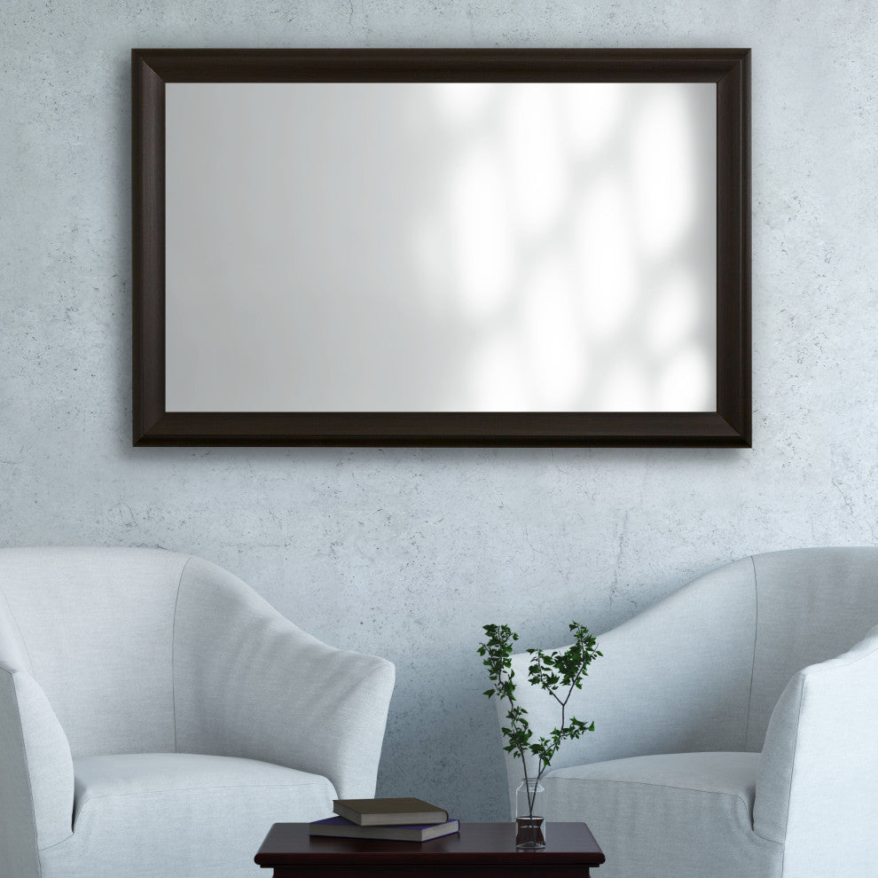 Woodford Framed Wall Mirror, Walnut, 36" X 48"