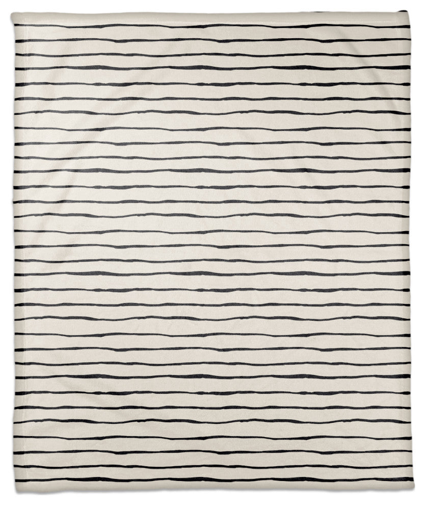 Painted Stripes 50"x60" Coral Fleece Blanket