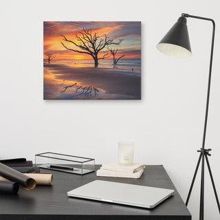 Sunrise & Trees At Edisto Island Coastal Landscape Photo Canvas Wall Art Print, 16" X 20"