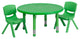 Roseto FFIF80516 Three Piece Plastic Framed Classroom Set - Green