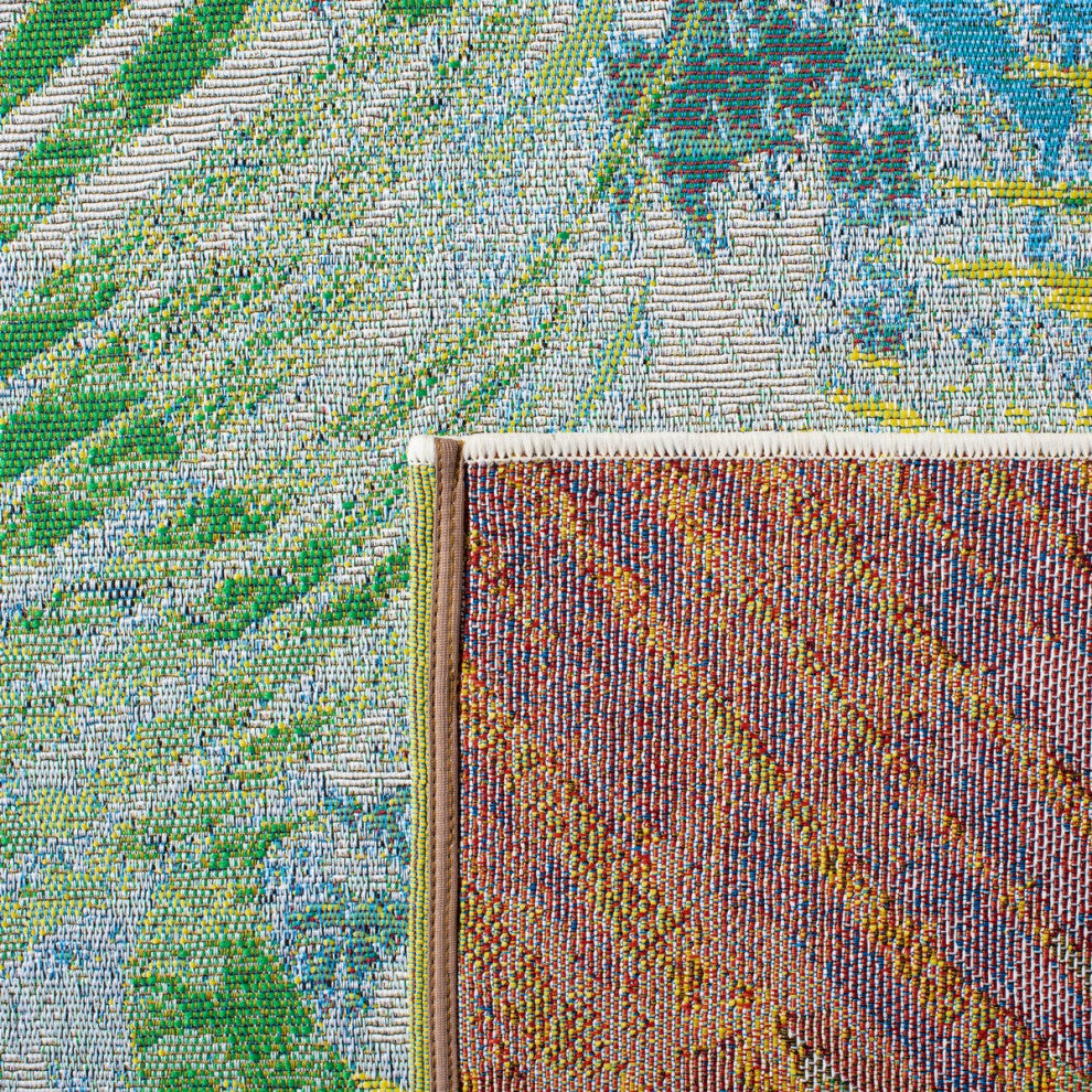 Safavieh Summer SMR485 Indoor-Outdoor Rug, Green/Grey, 9'x12'