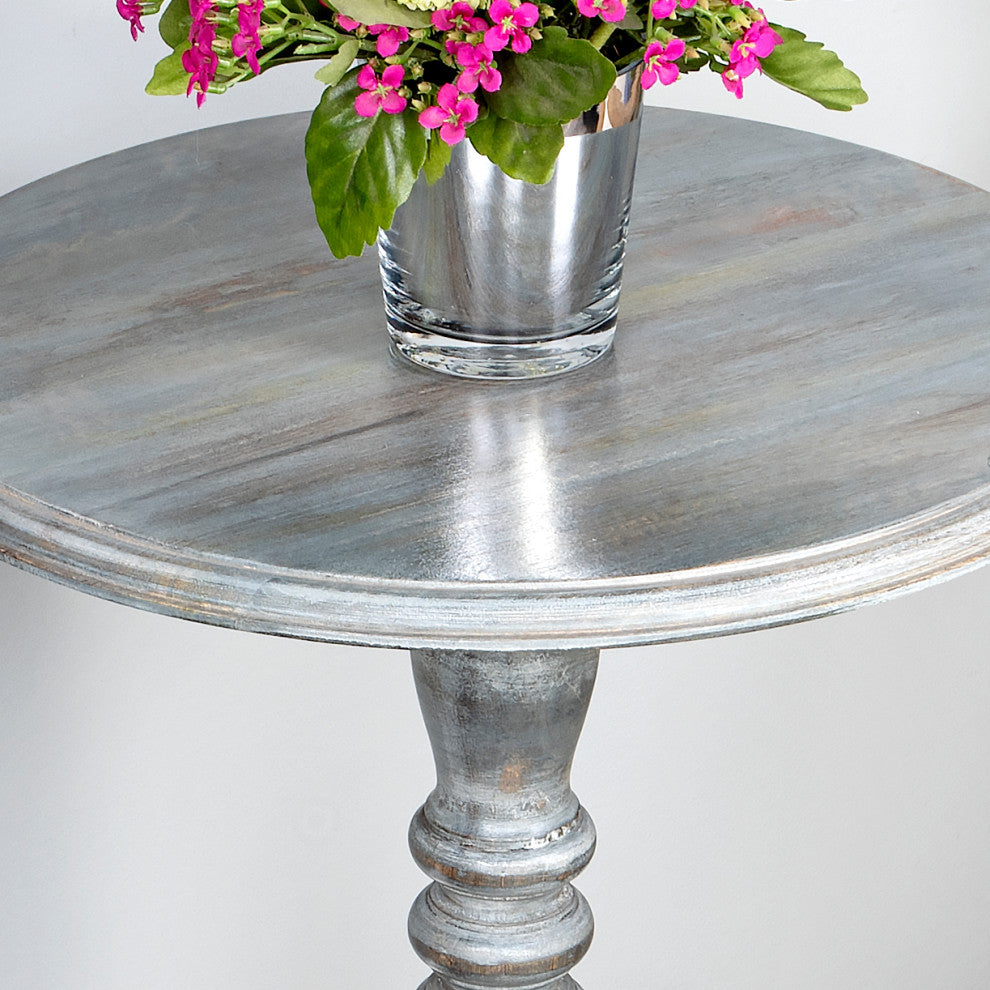 Butler Pedestal Accent Table, Artifacts
