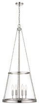 Zlite 341P18-PN 4-Light Pendant, Clear