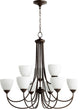 Brooks 9-Light Chandelier, Oiled Bronze