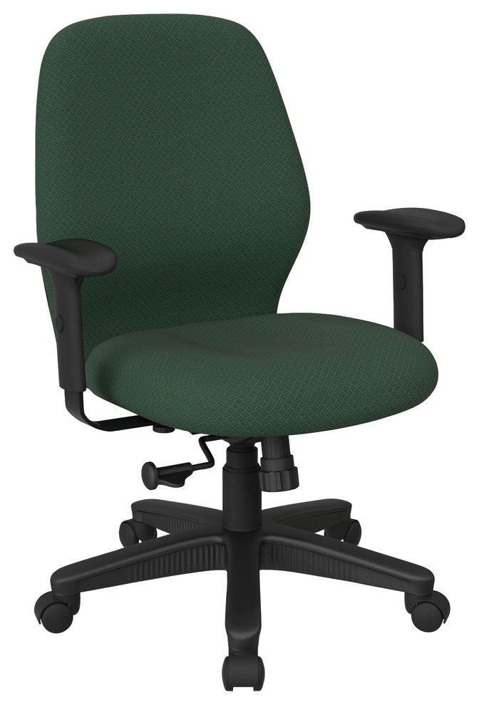 Mid Back Synchro Tilt Chair, Adjustable Arms, Interlink Laguna