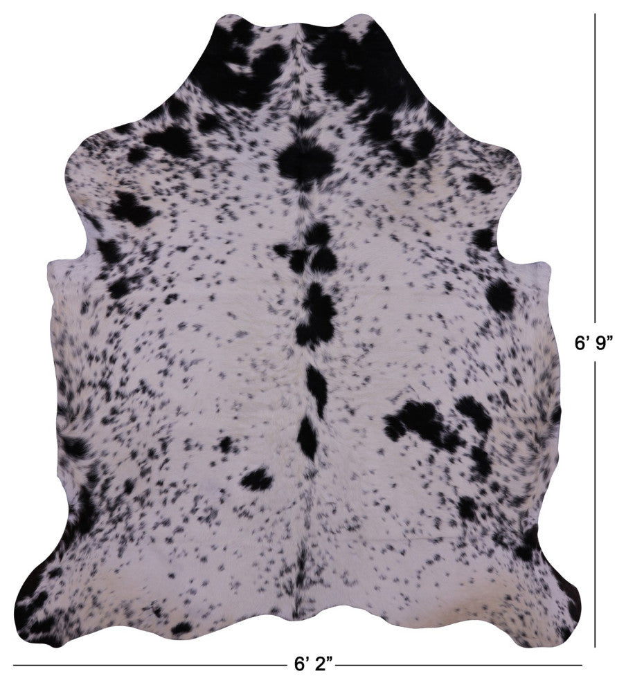 Organic Natural Hair-On Cowhide Area Rug 6' 9" X 6' 2" C1577