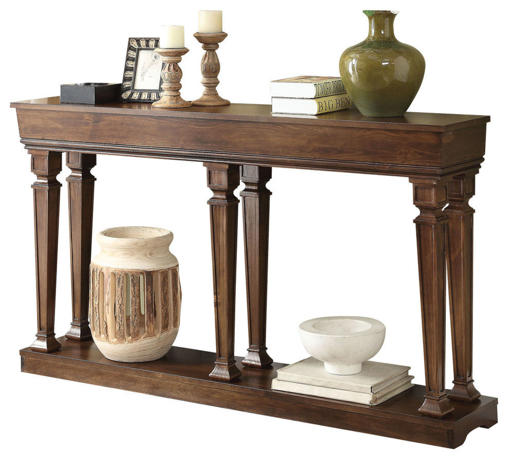 ACME Garrison Console Table, Oak, 72"