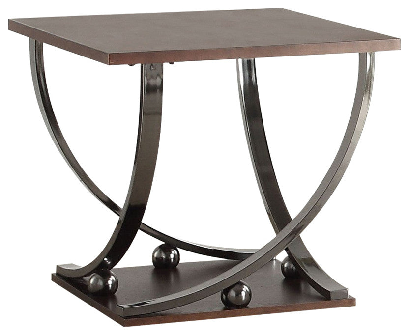 Isiah End Table, Black Nickel