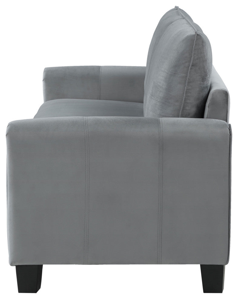 Davis Upholstered Rolled Arm Sofa Grey
