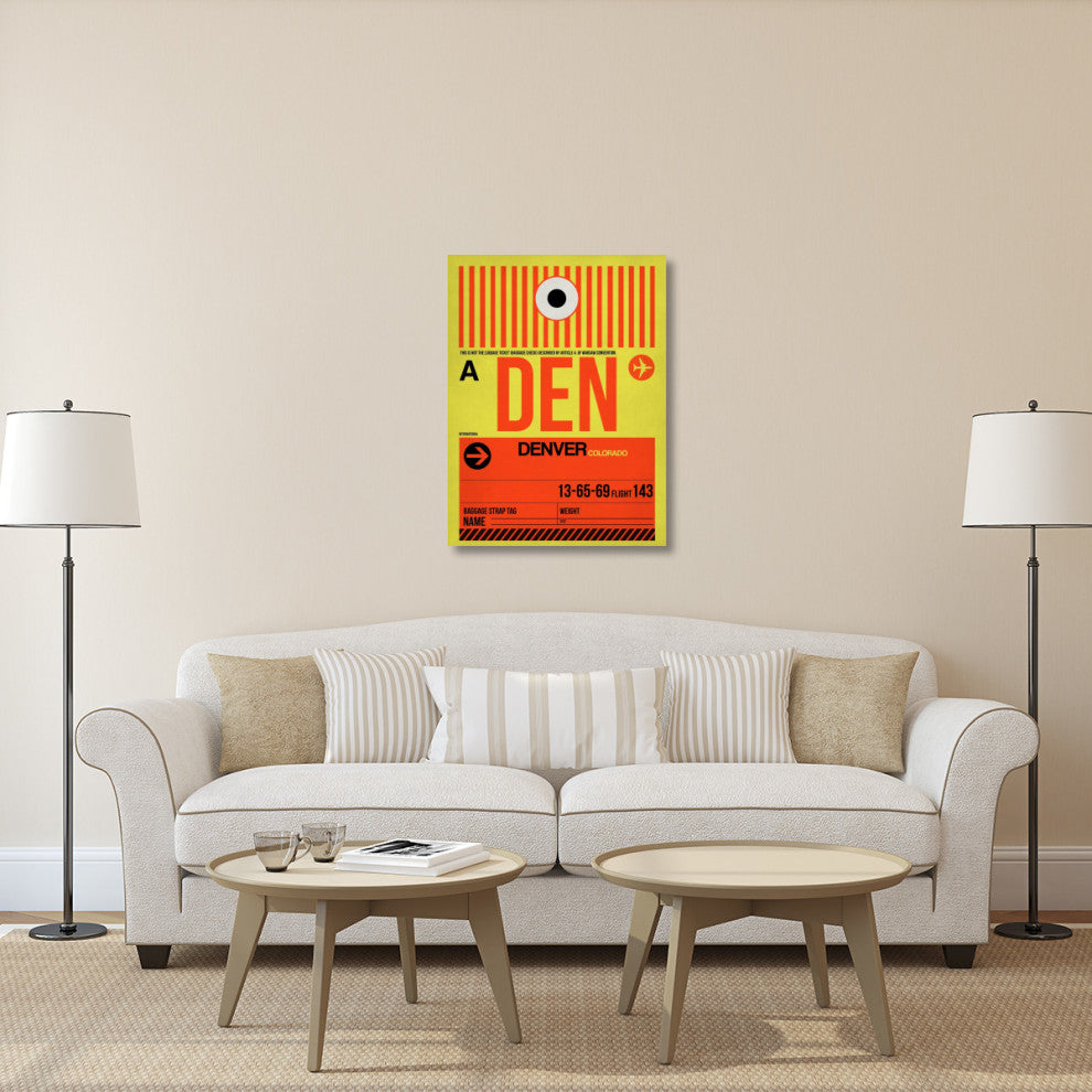 "DEN Denver Luggage Tag 1" Fine Art Print