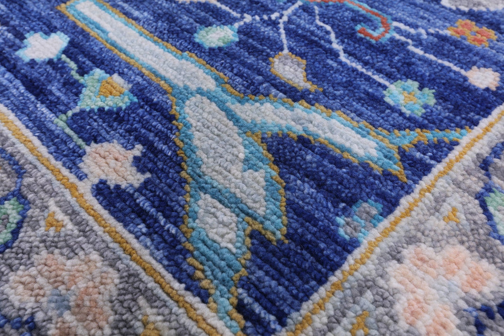 Turkish Oushak Handmade Wool Rug 8' 10" X 11' 10" - Q13337