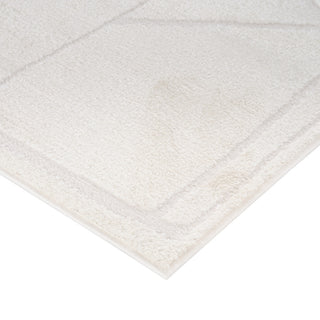 Monotone Moroccan Ivory Power-Loom Area Rug 5' x 7'6"