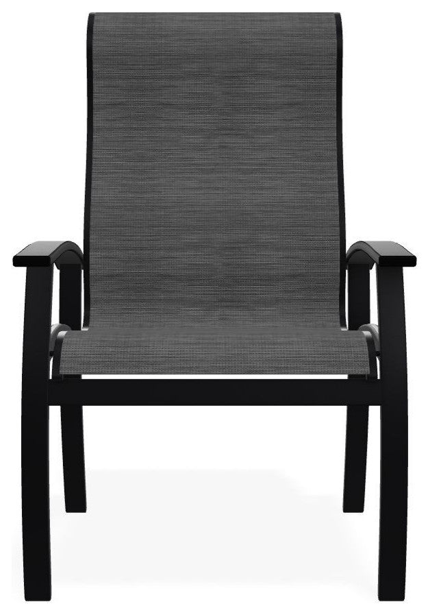 Belle Isle Sling Outdoor Dining Chair, Collect Charcoal/Black
